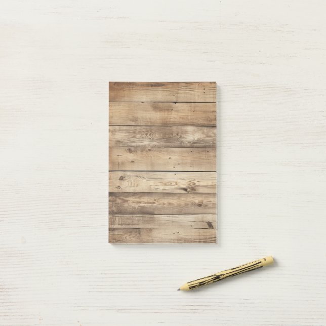 Bloco De Notas Light Woodgrain Barnboard (Na mesa)