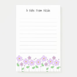 Bloco De Notas Lilac Flowers Lined Paper - Notas de Posto