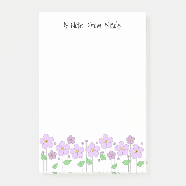 Bloco De Notas Lilac Flowers Notas de Posto (Frente)
