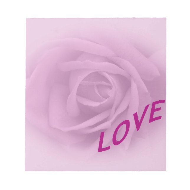 Bloco De Notas Lilac Rosa para o Amor (Frente)