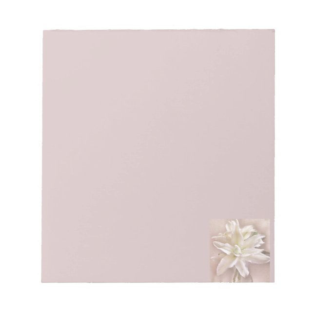 Bloco De Notas Lily Blossoms Blush Notepad (Frente)