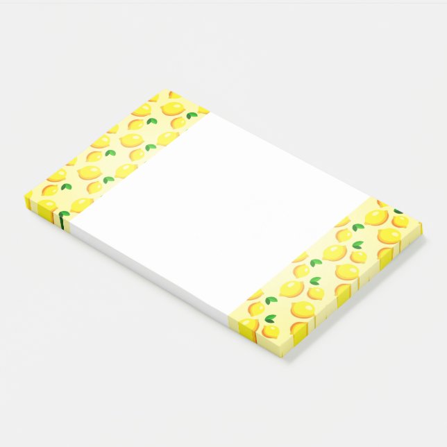 Bloco De Notas Limão amarelo Posta as notas (Inclinado)