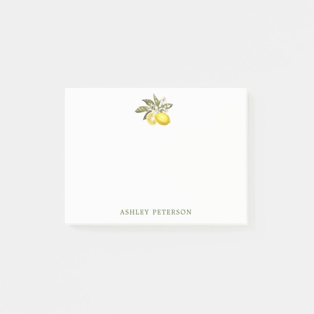 Bloco De Notas Limão de Cores Aquáticas Personalizado (Frente)