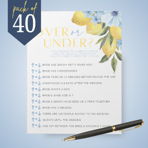 Bloco De Notas Limon Bridal Over ou under Chá Game Pack