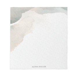 Bloco De Notas Linda Abstrato Artística de Aquarela Moderna