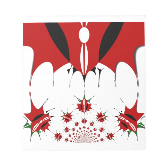 Bloco De Notas Linda bandeira do Quênia. (Frente)