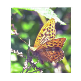 Bloco De Notas Linda borboleta laranja e preta