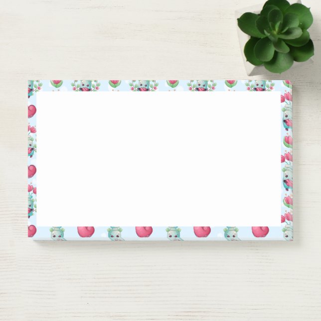 Bloco De Notas Linda Floral Mason Jar Hearts Pattern (Escritótio)