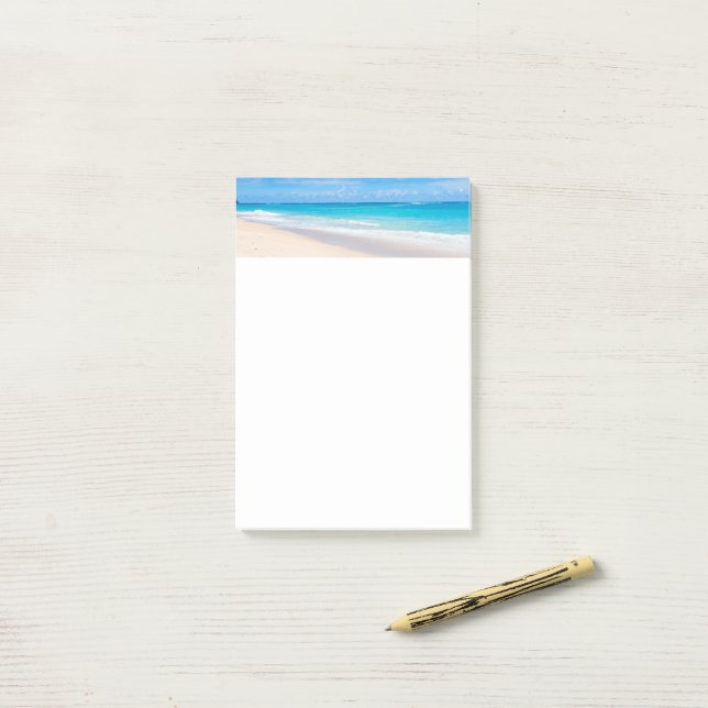Bloco De Notas Linda Foto Sunny Tropical Beach (Na mesa)
