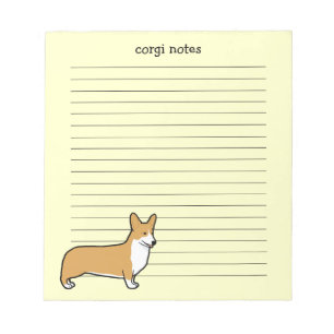 Bloco De Notas Linda Pembroke Galsh Corgi