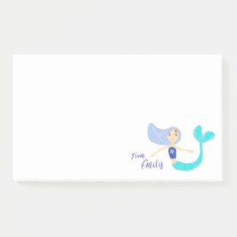 Bloco De Notas Linda Princesa Sereia Periwinkle Pastel 