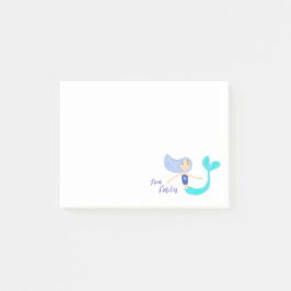 Bloco De Notas Linda Princesa Sereia Periwinkle Pastel 