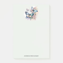 Bloco De Notas Lindas borboletas e flores