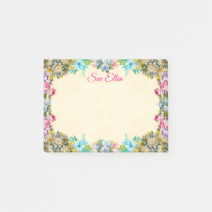 Bloco De Notas Lindas Flores 527 Notas de Posto