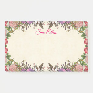 Bloco De Notas Lindas Flores 987 Notas de Posto