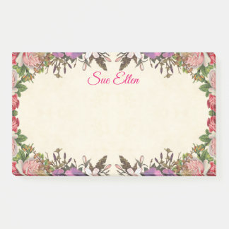 Bloco De Notas Lindas Flores 987 Notas de Posto