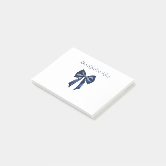 Bloco De Notas Lindo Arco Azul Branco (Inclinado)