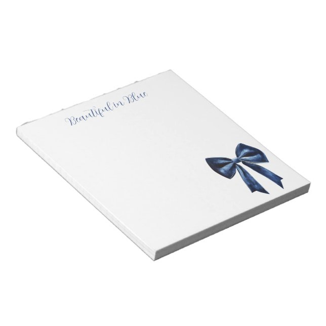 Bloco De Notas Lindo Arco Azul Branco (Inclinado)