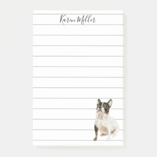 Bloco De Notas Lindo Bulldogue Francês Personalizado