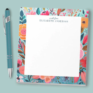 Bloco De Notas Lindo Floral Botânico Feminino