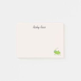 Bloco De Notas Lindo gafanhoto verde roxo
