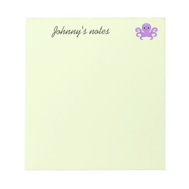 Bloco De Notas Lindo polvo roxo verde (Frente)