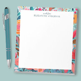 Bloco De Notas Lindo Quadro Floral Botânico Feminino