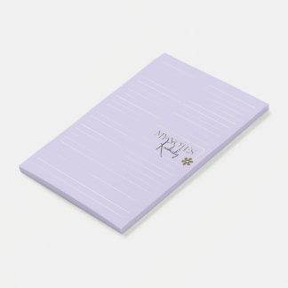 Bloco De Notas Lindo Simples Moderno Lavanda Personalizado