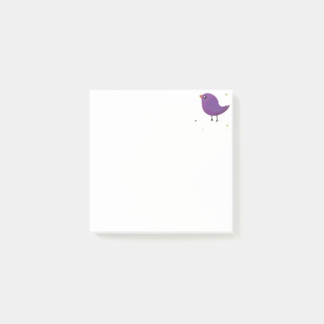 Bloco De Notas Lindos pássaros coloridos  (Frente)