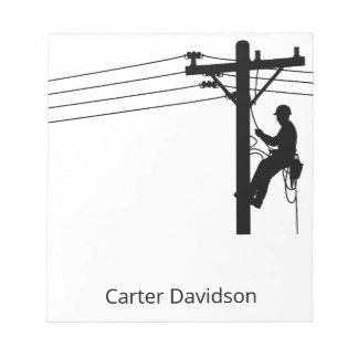 Bloco De Notas Lineman Electric Utility Journeyman Gift