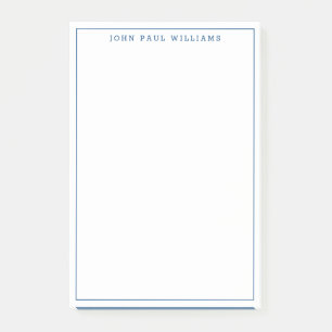 Bloco De Notas Linha de Limite Superior Profissional Azul do Mari