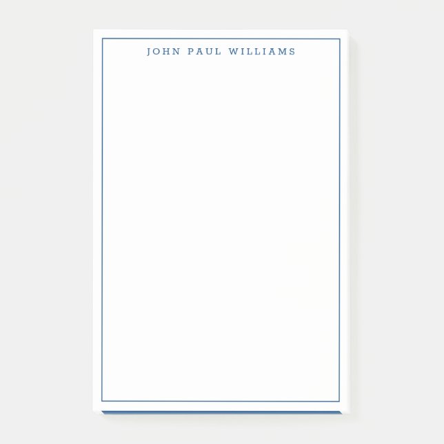 Bloco De Notas Linha de Limite Superior Profissional Azul do Mari (Frente)