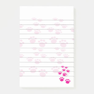 Bloco De Notas Linha de Pegada de Animal de Estimação de Desenho