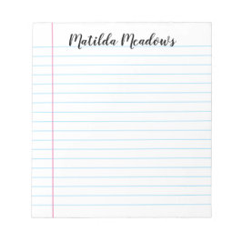 Bloco De Notas Linha Personalizada