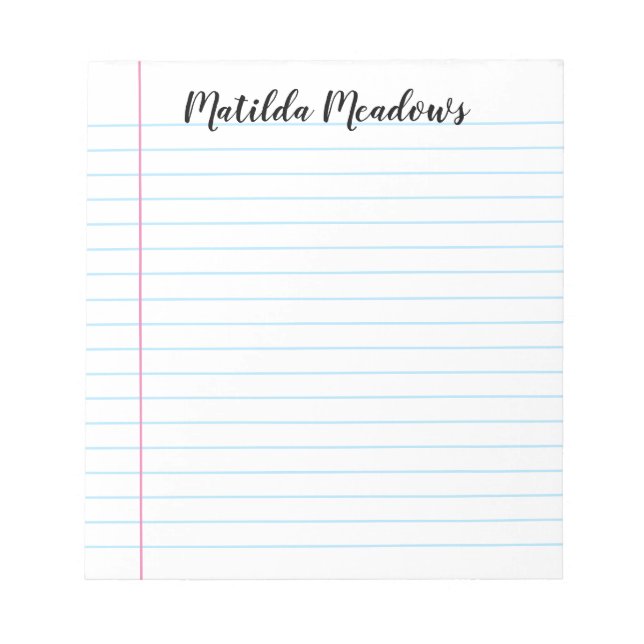 Bloco De Notas Linha Personalizada (Frente)