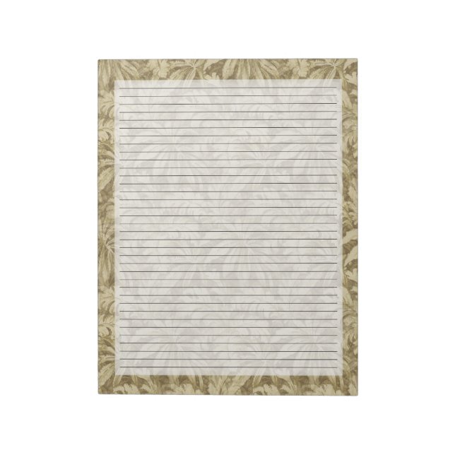 Bloco De Notas Linhas Classificadas na Faculdade em Folhas de Pal (Invertido)