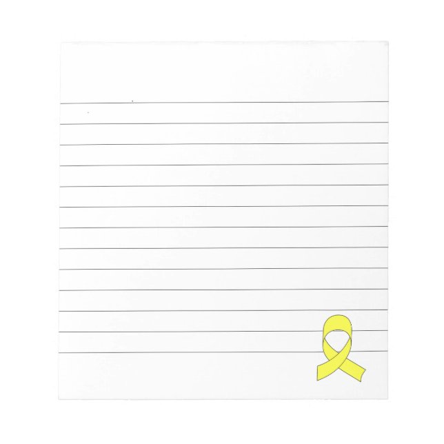 Bloco De Notas Linhas de Desenho de Fita Amarela (Frente)