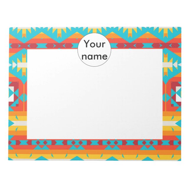 Bloco De Notas Linhas de formas tribais (Frente)