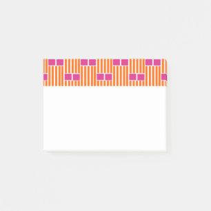 Bloco De Notas Linhas Laranja e Caixas Rosa