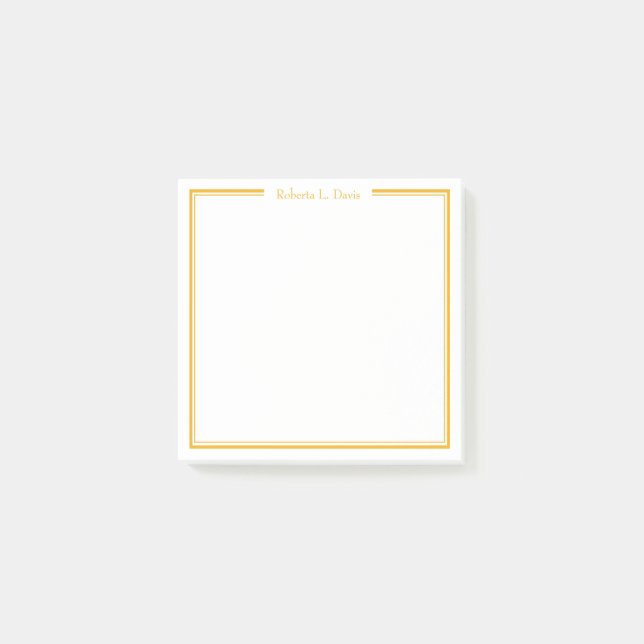 Bloco De Notas Linhas simples e sofisticadas personalizadas (Frente)