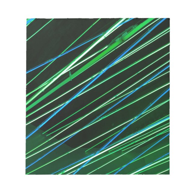 Bloco De Notas linhas verdes neon (Frente)