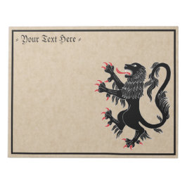 Bloco De Notas Lion Rampant Sable