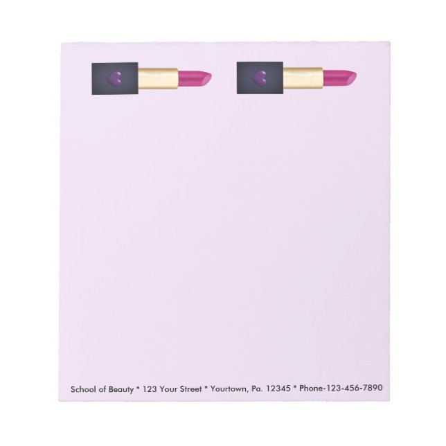 Bloco de notas Lipstick (Frente)