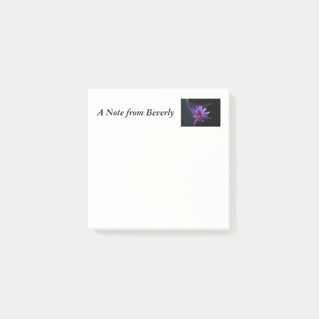 Bloco De Notas Lírio de Água Lotus Roxo (Frente)