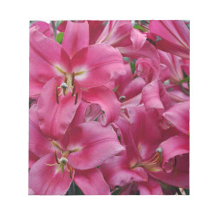 Bloco De Notas Lírios cor-de-rosa