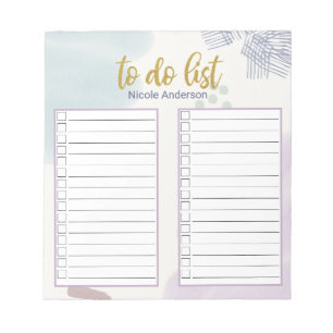 Bloco De Notas Lista de Abstrato de Pincel de Pastel Cortado a Fa