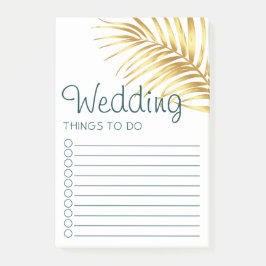 Bloco De Notas Lista de Casamentos Dourados Tropicais a Fazer