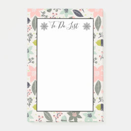 Bloco De Notas Lista de Cinzas Aqua To Do Para Fazer de Poinsetti