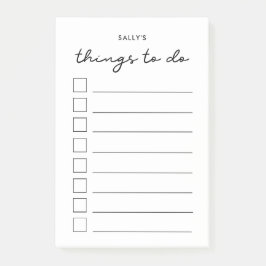 Bloco De Notas Lista de coisas a fazer