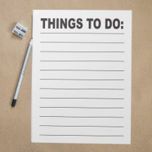 Lista de Coisas a Fazer em Letras Grandes para Bai